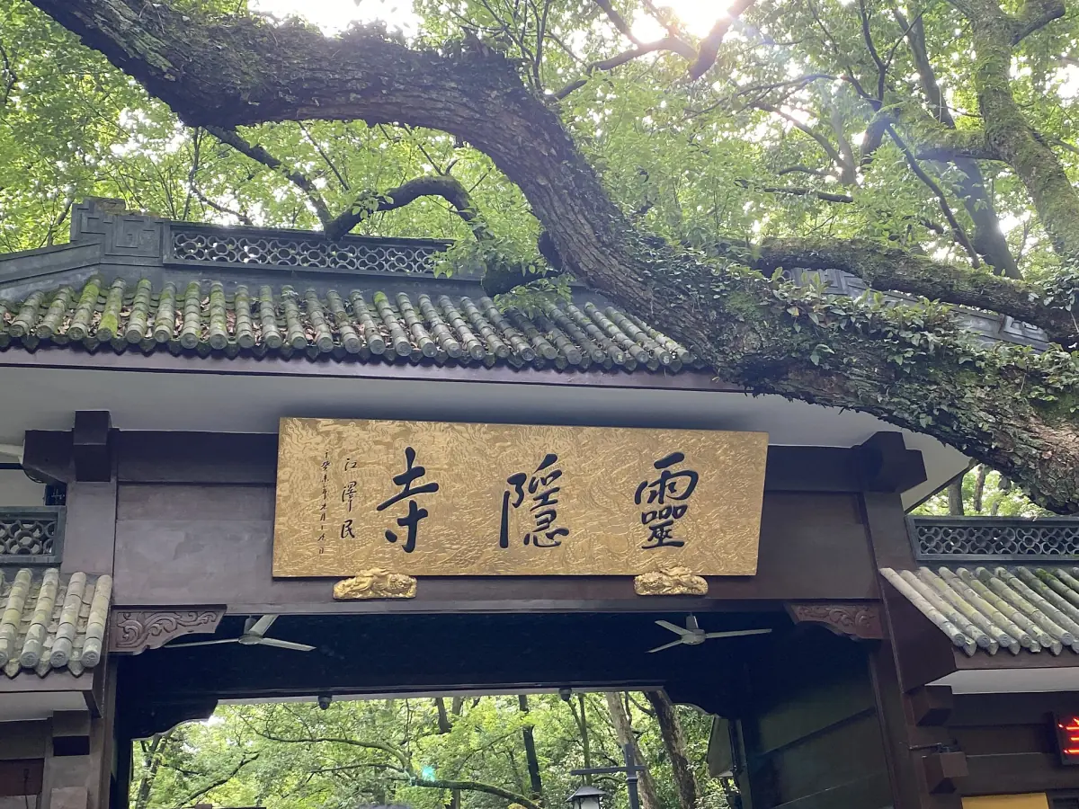 Lingyin Temple among trees