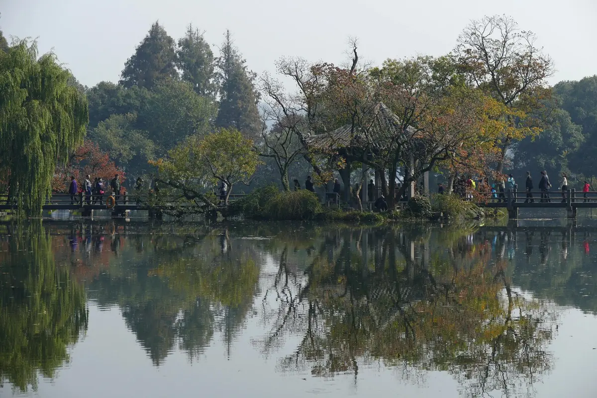 The island of Three Pools Mirroring the Moon